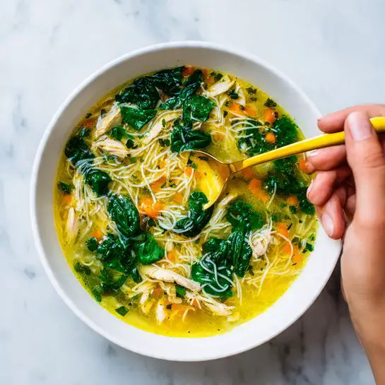 Easy Lemon Chicken Orzo Soup Recipe
