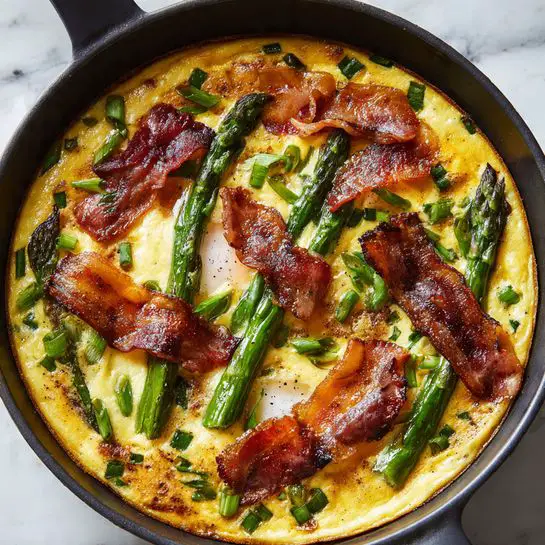 Asparagus, Bacon, and Goat Cheese Frittata Recipe
