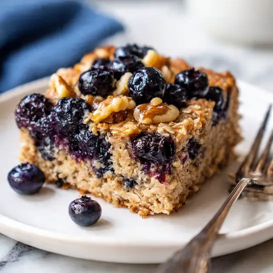 Baked Blueberry Oatmeal Recipe - Recipe Image