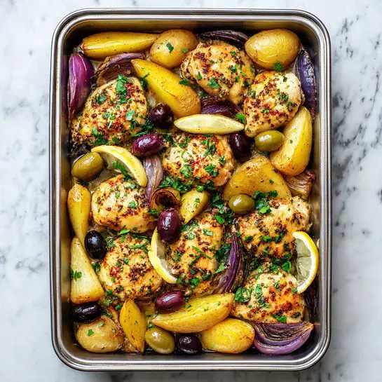 Middle Eastern Braised Chicken Tray Bake Recipe