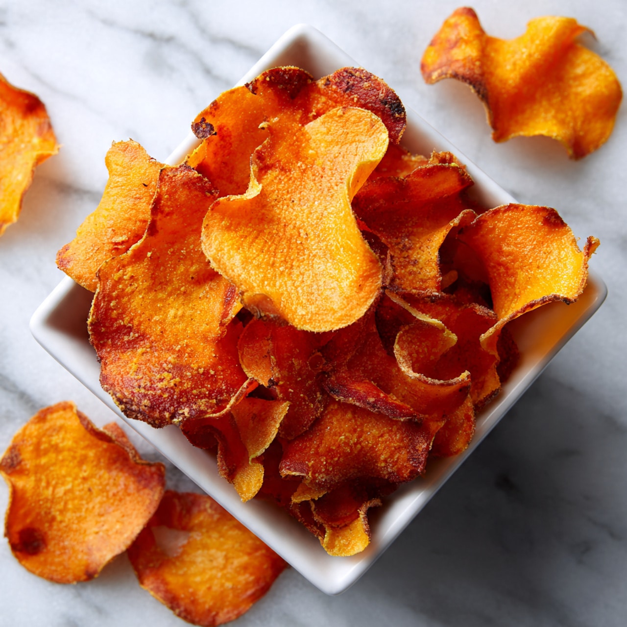 Homemade Baked Sweet Potato Chips Recipe - Recipe Image