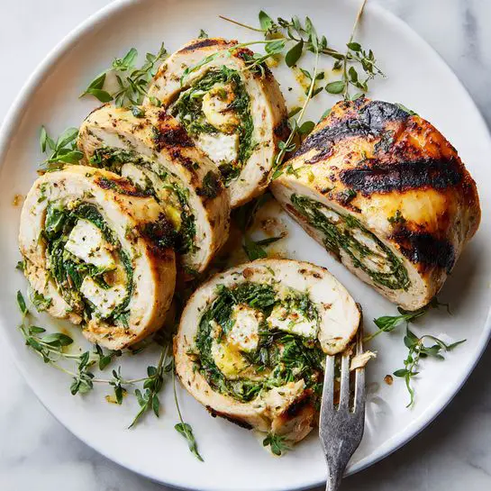 Stuffed Chicken Breasts with Spinach and Feta Recipe