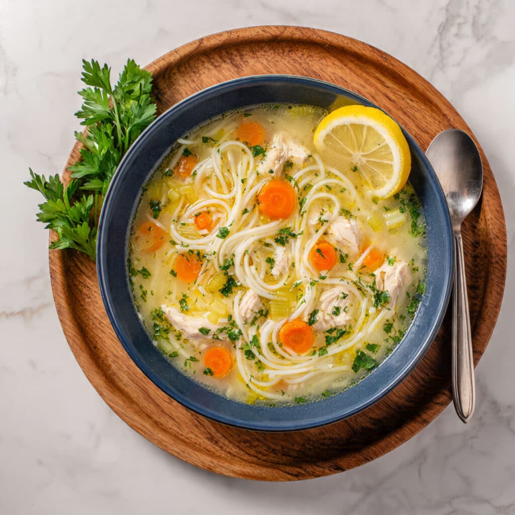 Lemony Chicken Orzo Soup Recipe