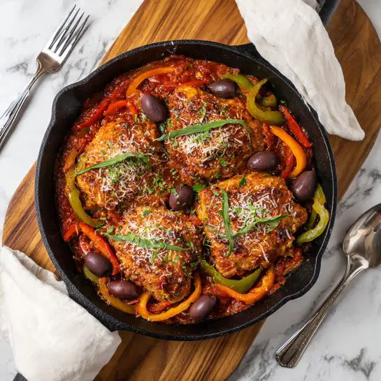 Chicken Cacciatore: Rustic Italian Chicken Stew in Tomato Sauce Recipe