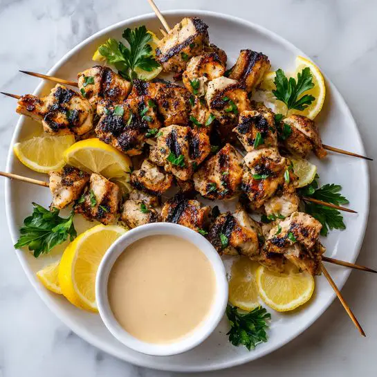 Grilled Lemon Pepper Chicken Skewers Recipe
