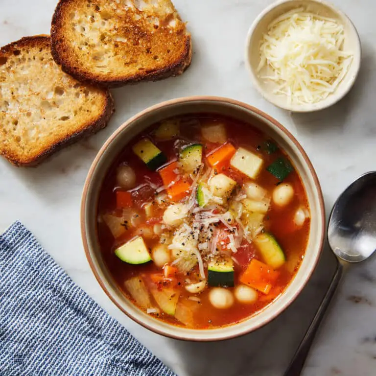 Hearty Italian Vegetable Soup (Minestrone) Recipe