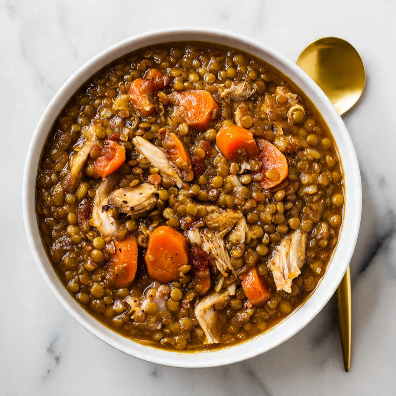 Hearty Lentil Soup with Vegetables and Warm Spices Recipe - Recipe Image