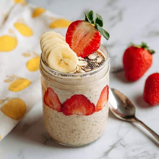 Creamy Dairy-Free Overnight Oats Without Yogurt Recipe - Recipe Image