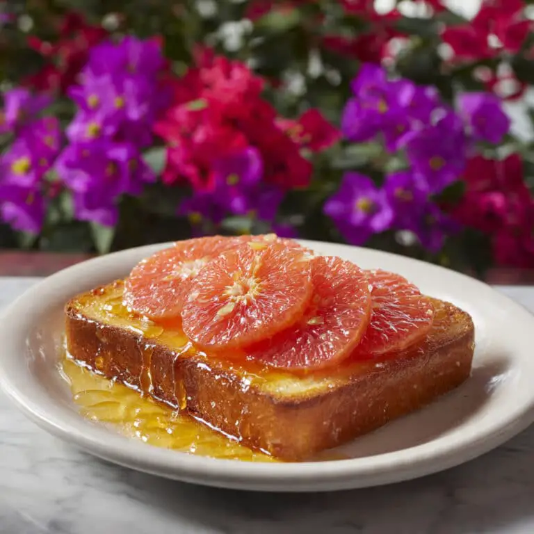 Pink Grapefruit Toast with Honey Recipe