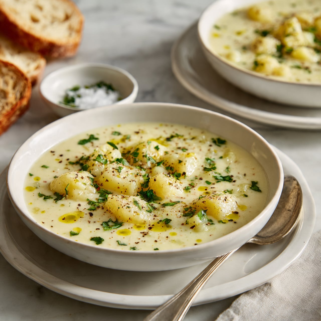Creamy Potato Leek Soup Recipe - Recipe Image