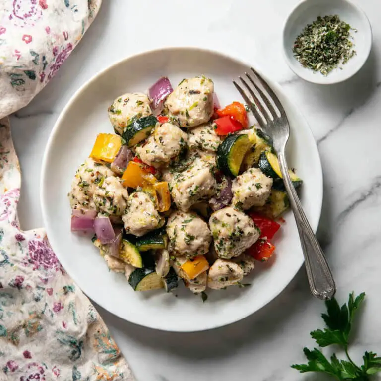 Italian Herbed Chicken and Veggie Bake Foil Packs Recipe