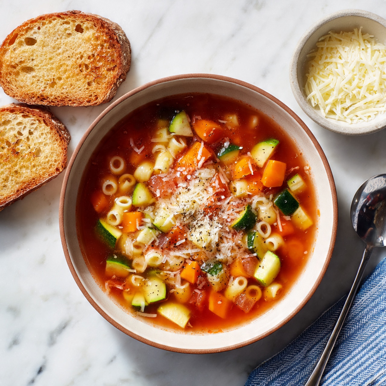 Hearty Italian Vegetable Soup (Minestrone) Recipe - Recipe Image