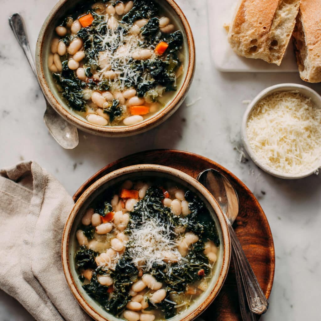 Parmesan Bean & Kale Soup Recipe