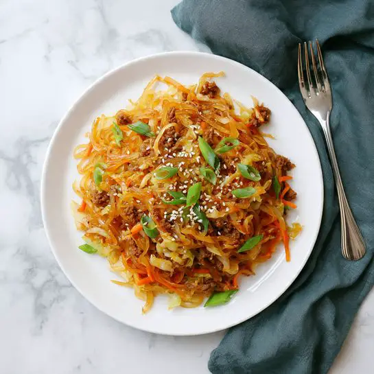 One Skillet Chicken Egg Roll in a Bowl Recipe
