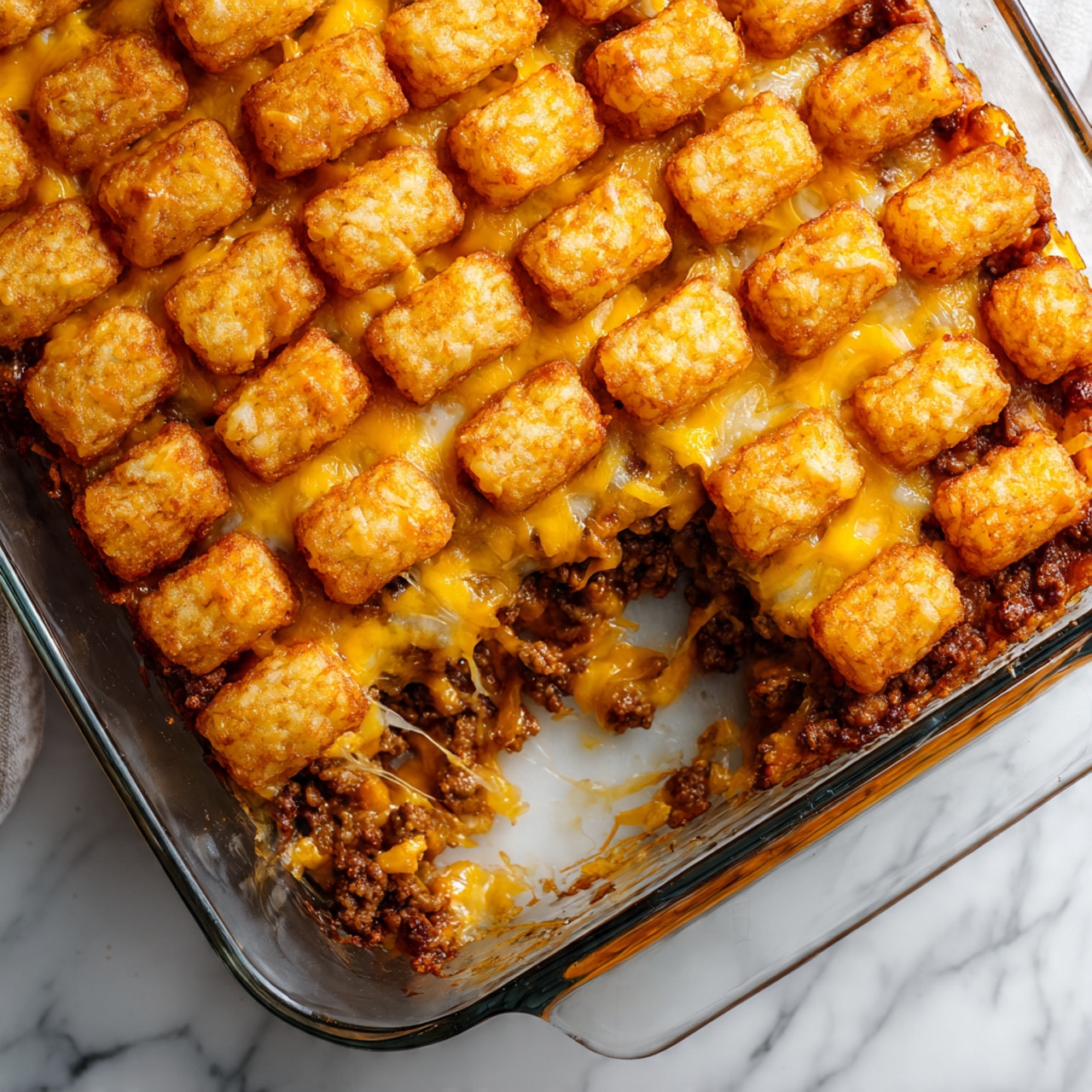 Tater Tot Breakfast Casserole with Sausage and Cheddar Recipe - Recipe Image