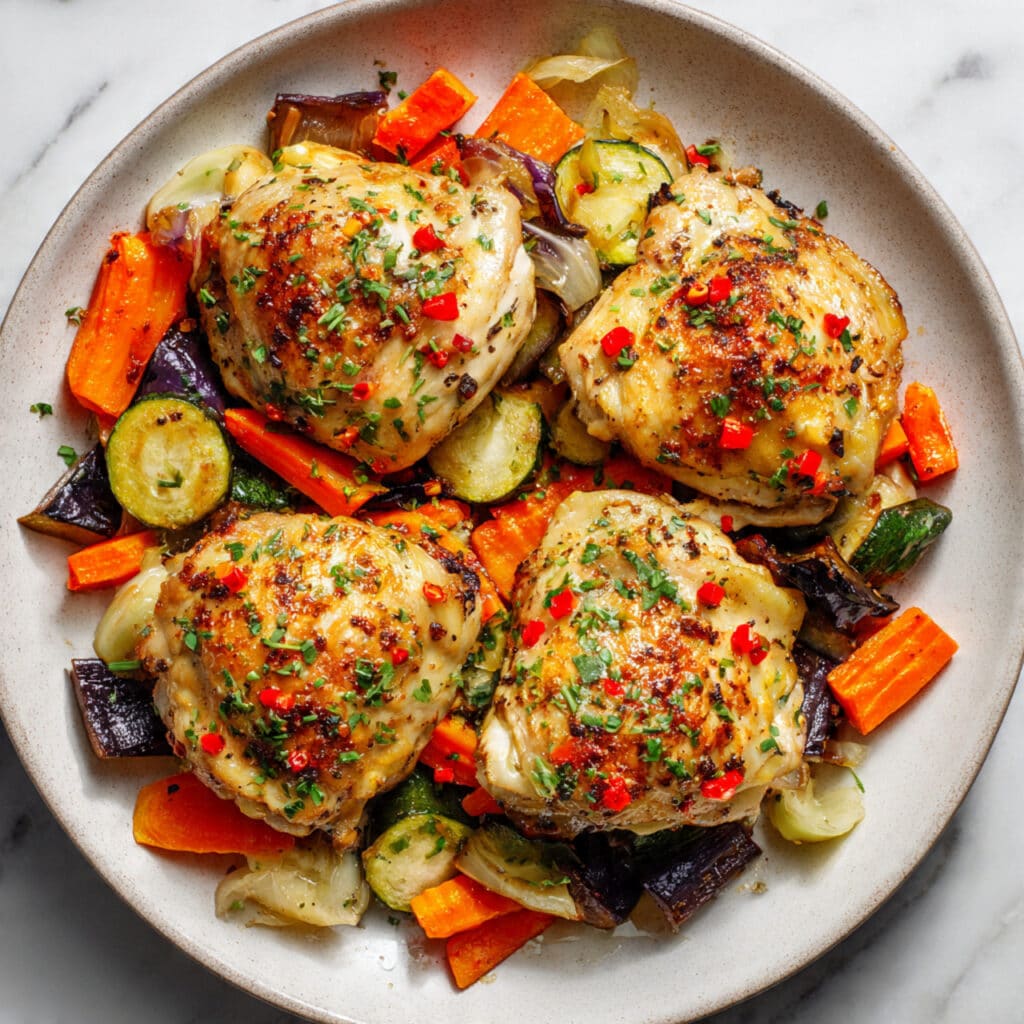 One-Pan Chicken with Roasted Vegetables Recipe