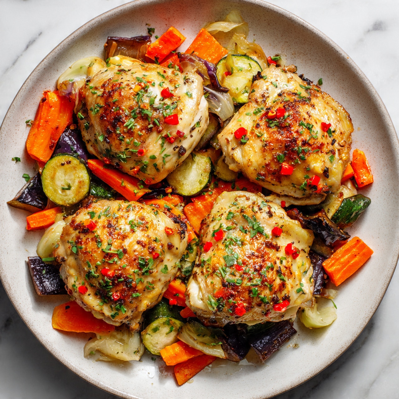 One-Pan Chicken with Roasted Vegetables Recipe