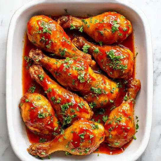 Apricot Glazed Baked Chicken Drumsticks Recipe