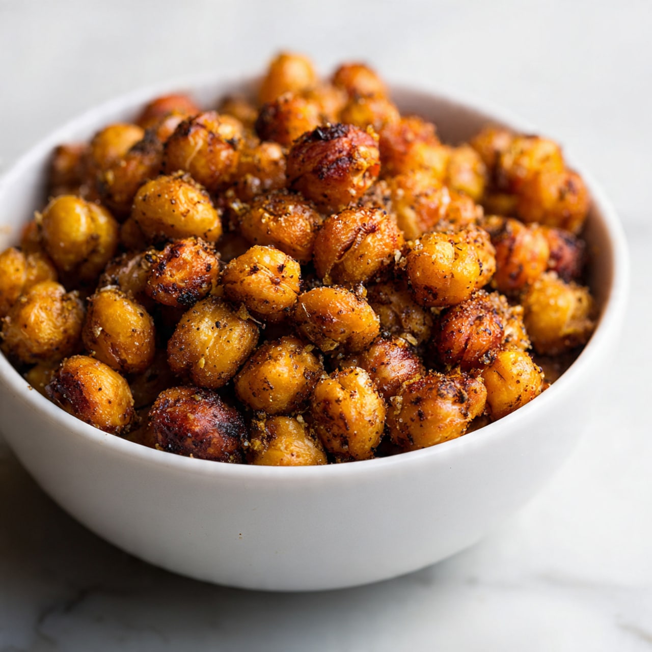 Homemade Spicy Roasted Chickpeas Recipe - Recipe Image