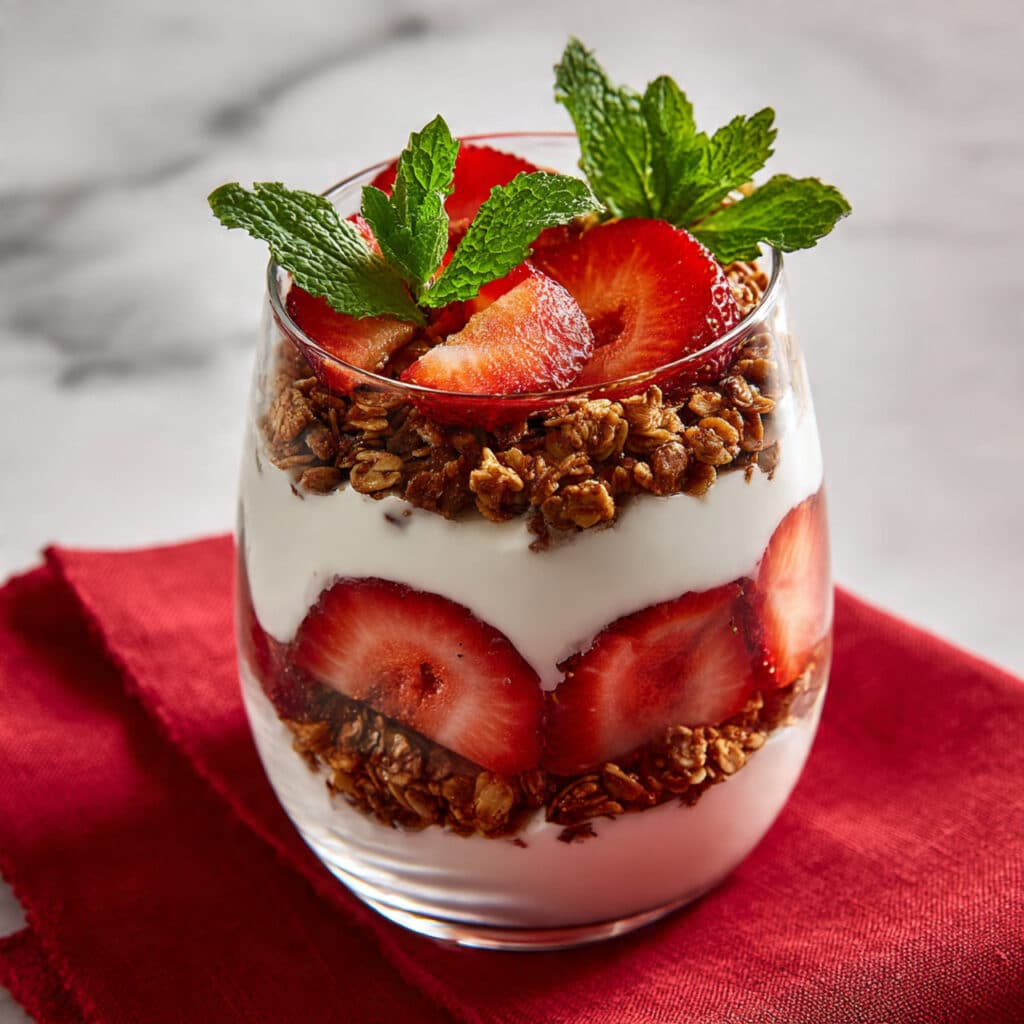 Strawberry-Swirled Yogurt Parfaits Recipe