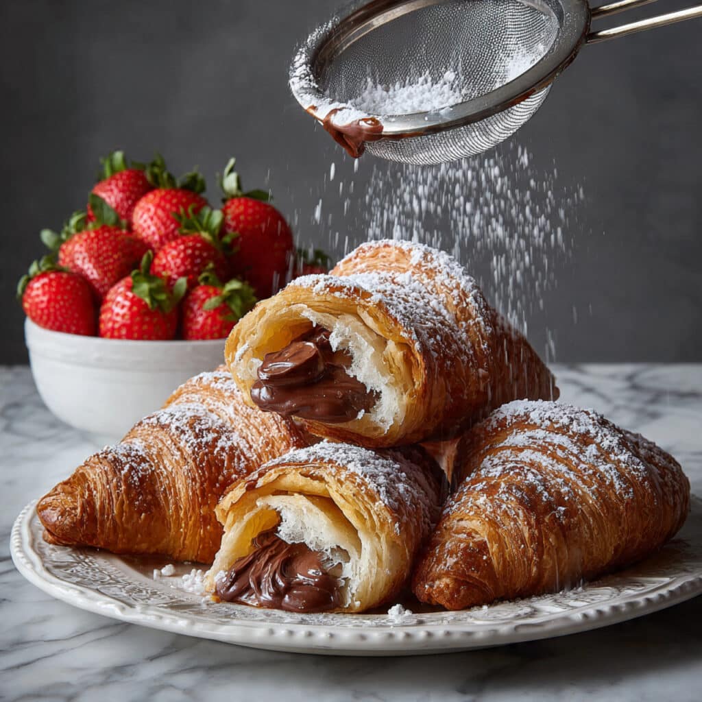 Nutella Stuffed Croissants Recipe