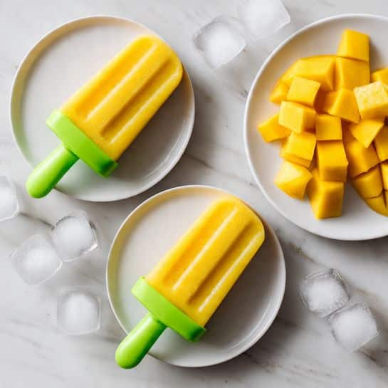 Easy Creamy Mango Popsicle Recipe - Recipe Image