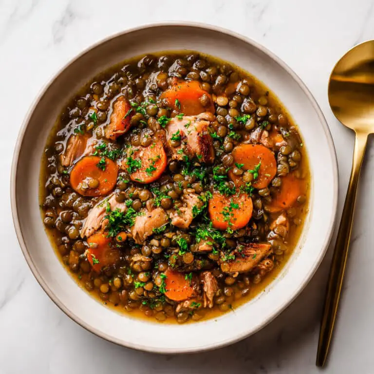 Hearty Lentil Soup with Vegetables and Warm Spices Recipe