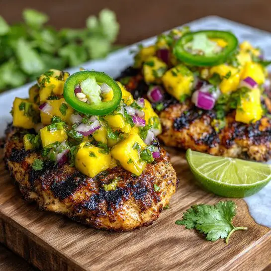 Grilled Chicken with Mango Salsa Recipe - Recipe Image