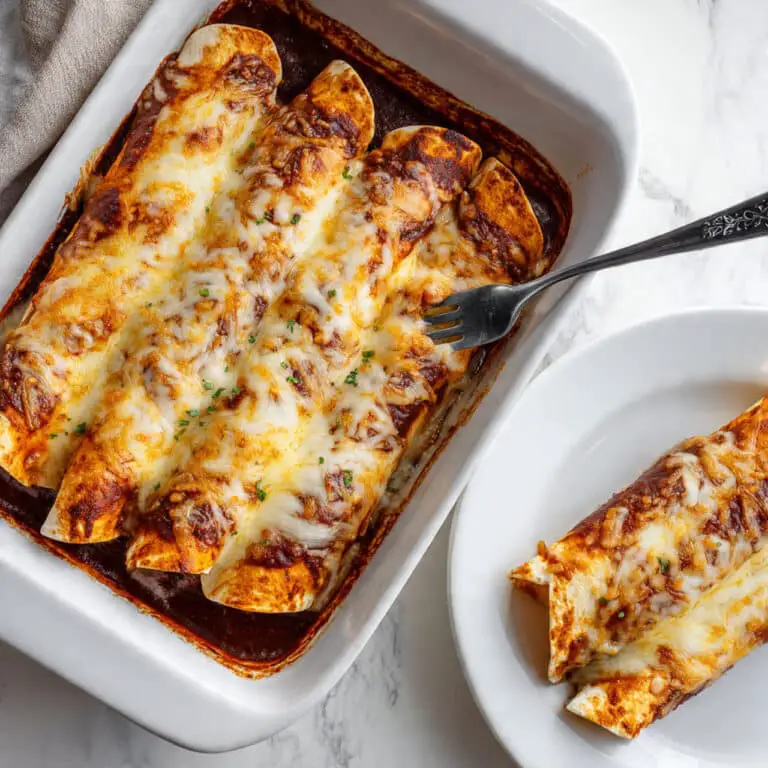 Easy Chicken Enchiladas with Melted Cheese Recipe