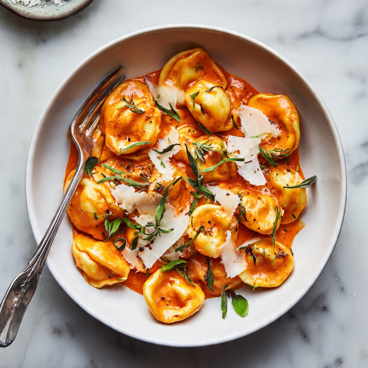 Creamy Pumpkin Tortellini with Sage and Parmesan Recipe