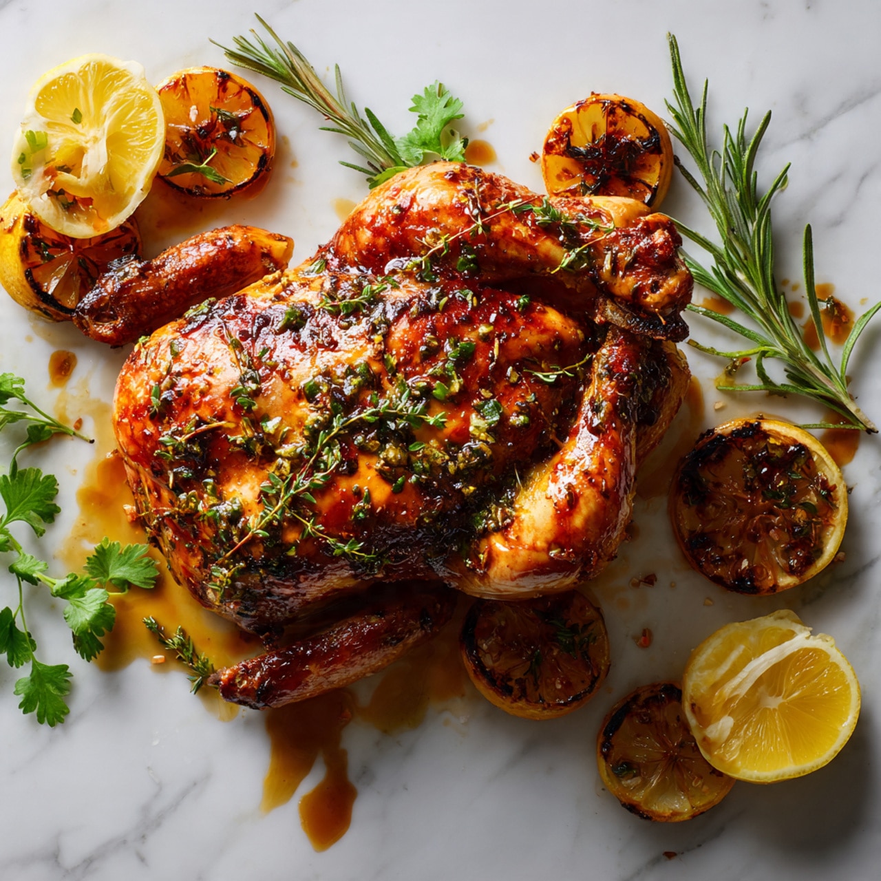 Lemon Garlic Roasted Chicken Recipe - Recipe Image