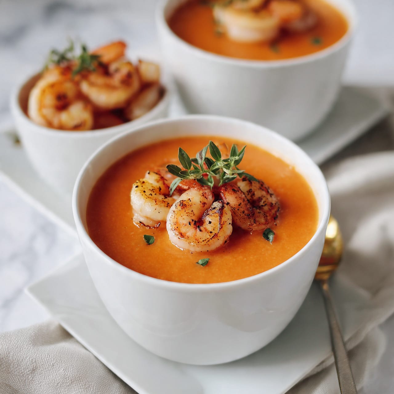 Roasted Red Pepper and Lobster Bisque Recipe - Recipe Image