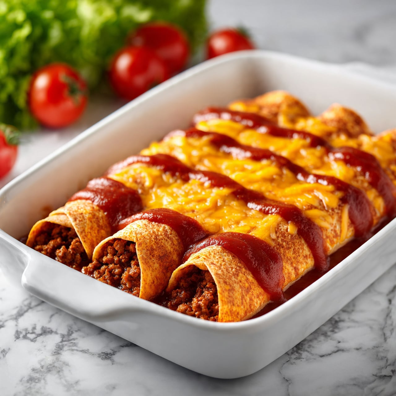Easy Chicken Enchiladas with Melted Cheese Recipe - Recipe Image