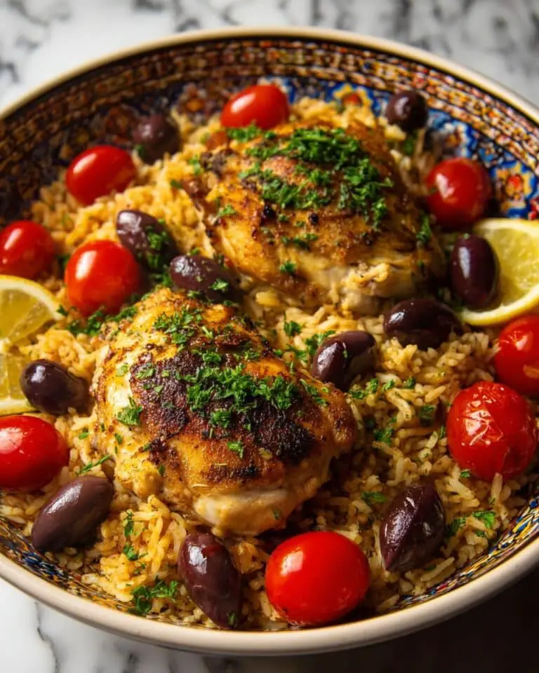 Mediterranean Chicken and Rice Bake Recipe