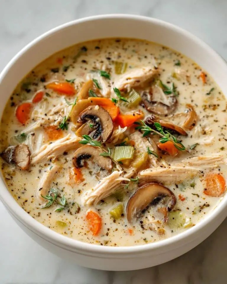 Creamy Cozy Rotisserie Chicken Mushroom Soup Recipe