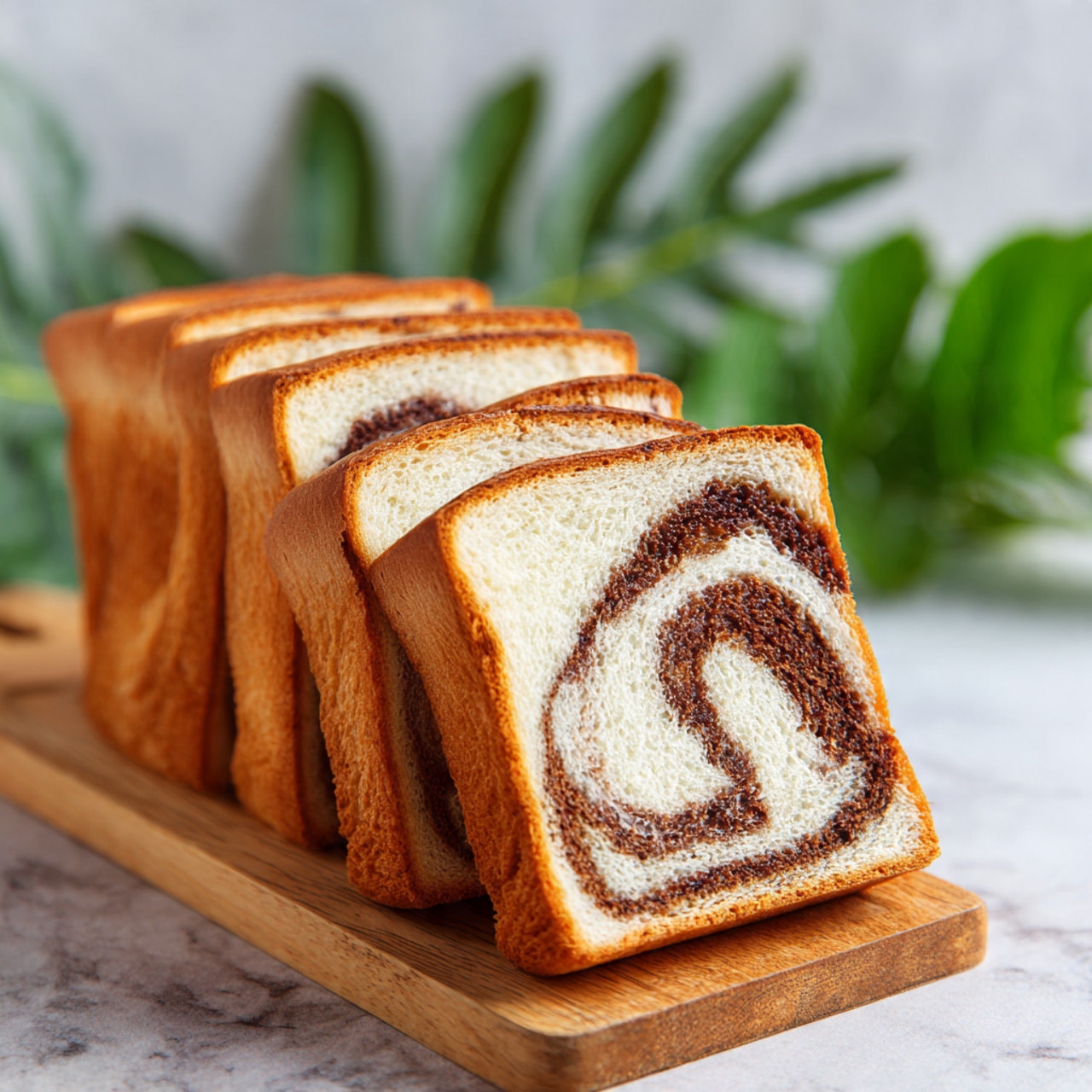 A group of clear glass containers and wooden measuring spoons with light brown handles are arranged on a white marbled surface. On the far left, there is a large clear glass bowl filled with white flour. Next to it is a small clear round bowl holding melted yellow butter. Above and slightly to the right, there is a wooden measuring spoon filled with light brown sugar. Below and to the left is a wooden measuring spoon holding a dark brown spice, likely cinnamon. To the right of those are small clear bowls containing white salt, a pale cream cube of butter, and tan dry yeast. On the far right is a clear glass measuring cup filled with white milk. The items are spaced evenly and seen from above, forming a neat and clean layout photo taken with an iphone --ar 4:5 --v 7