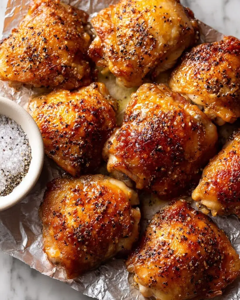 Crispy Oven-Roasted Chicken Thighs with Simple Seasonings Recipe