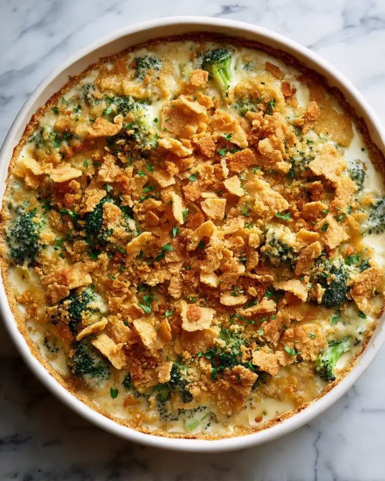 Creamy Chicken Divan casserole with Broccoli and Cheddar Recipe