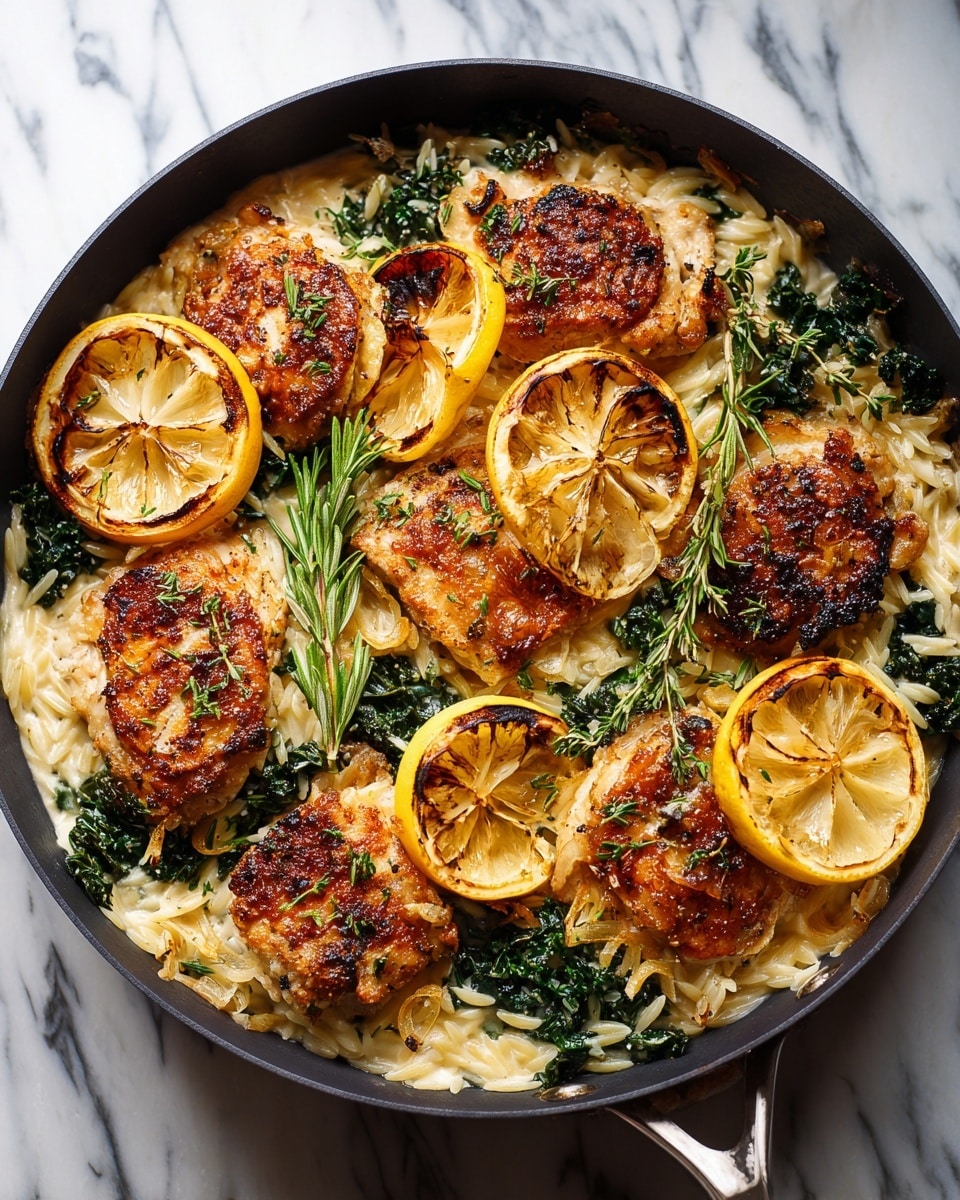 One Pot Lemon Chicken and Orzo Recipe