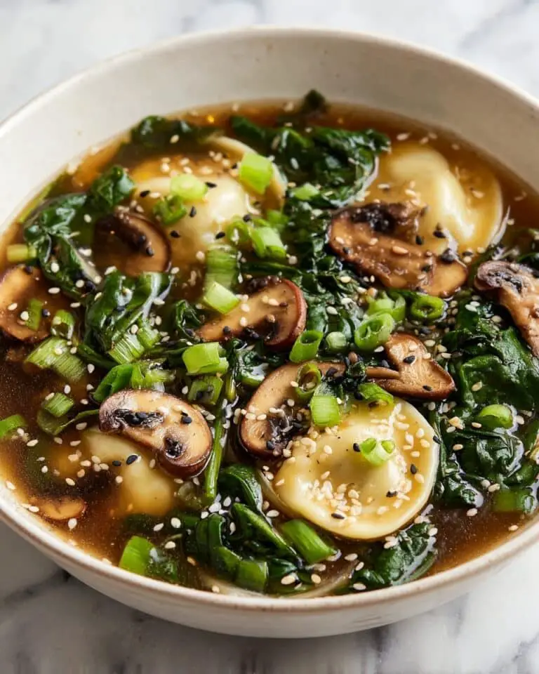 Potsticker Soup with Mushrooms Recipe