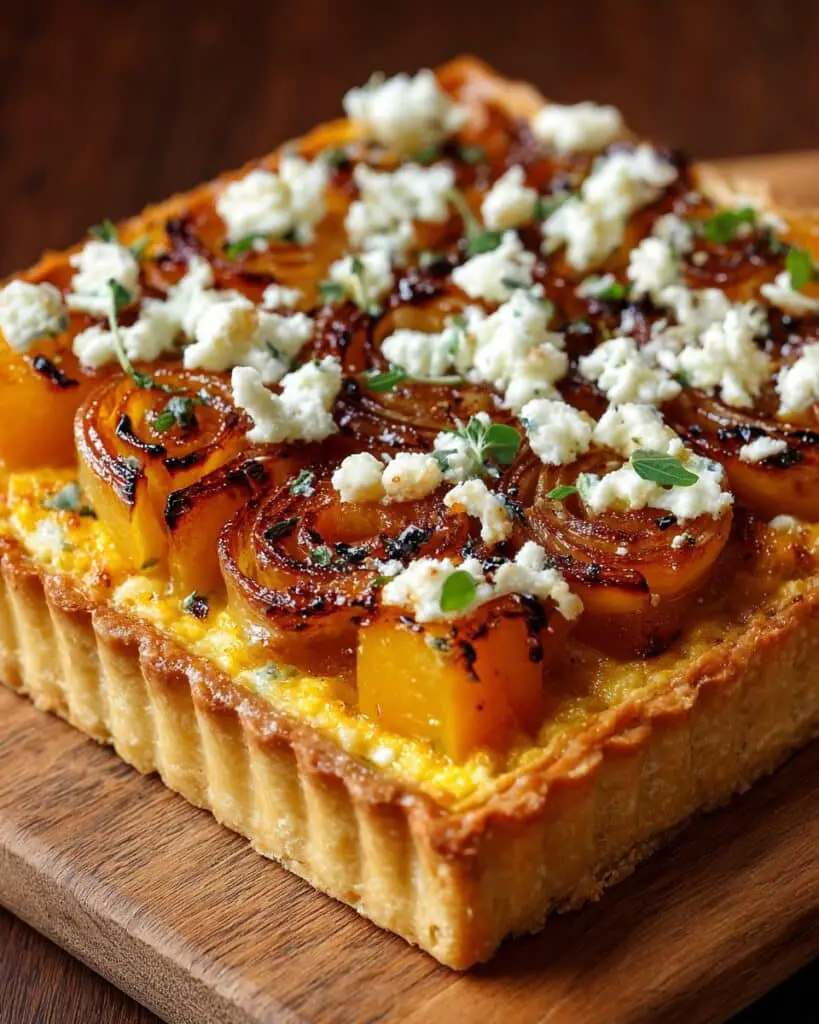 Caramelized Onion Butternut Squash Tart Recipe