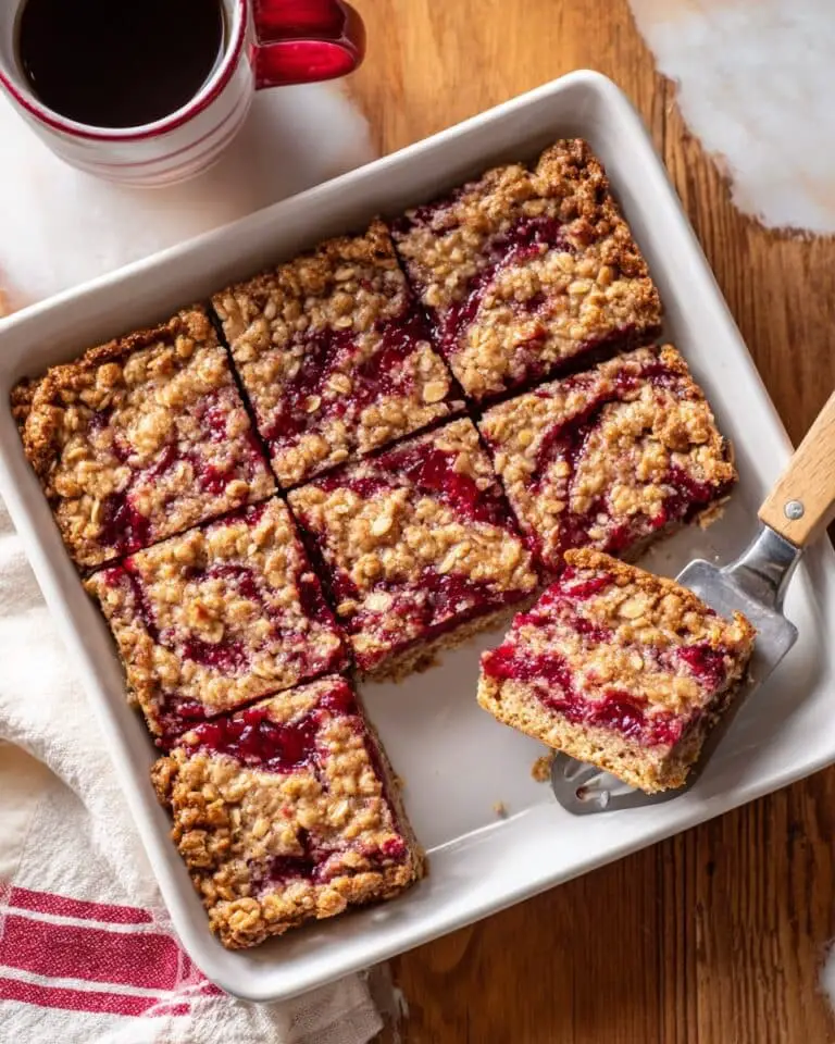 High-Protein Almond Butter & Strawberry Oatmeal Bars Recipe