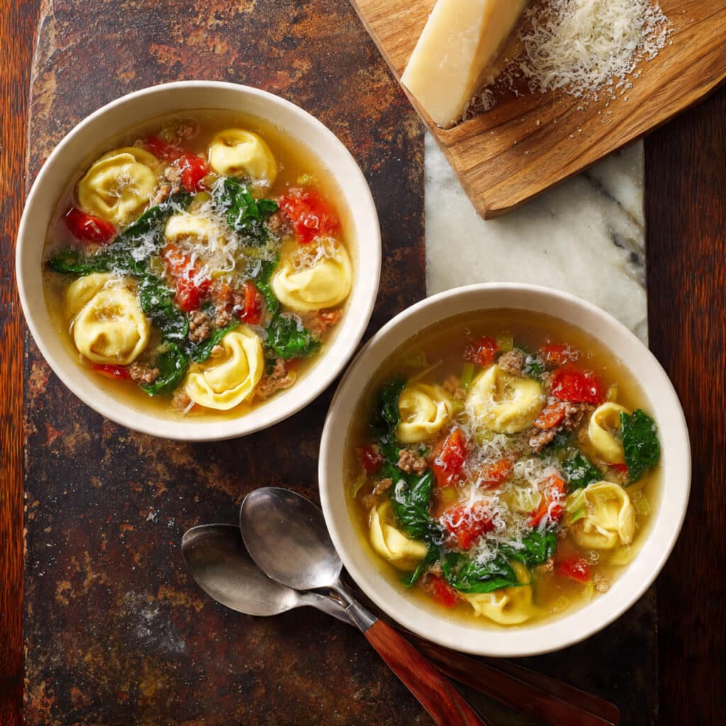 Rustic Italian Tortellini Soup Recipe