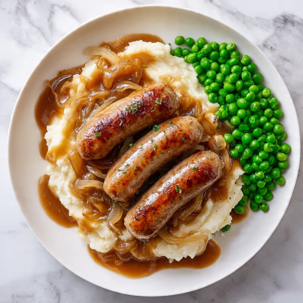 Bangers and Mash with Onion Gravy Recipe
