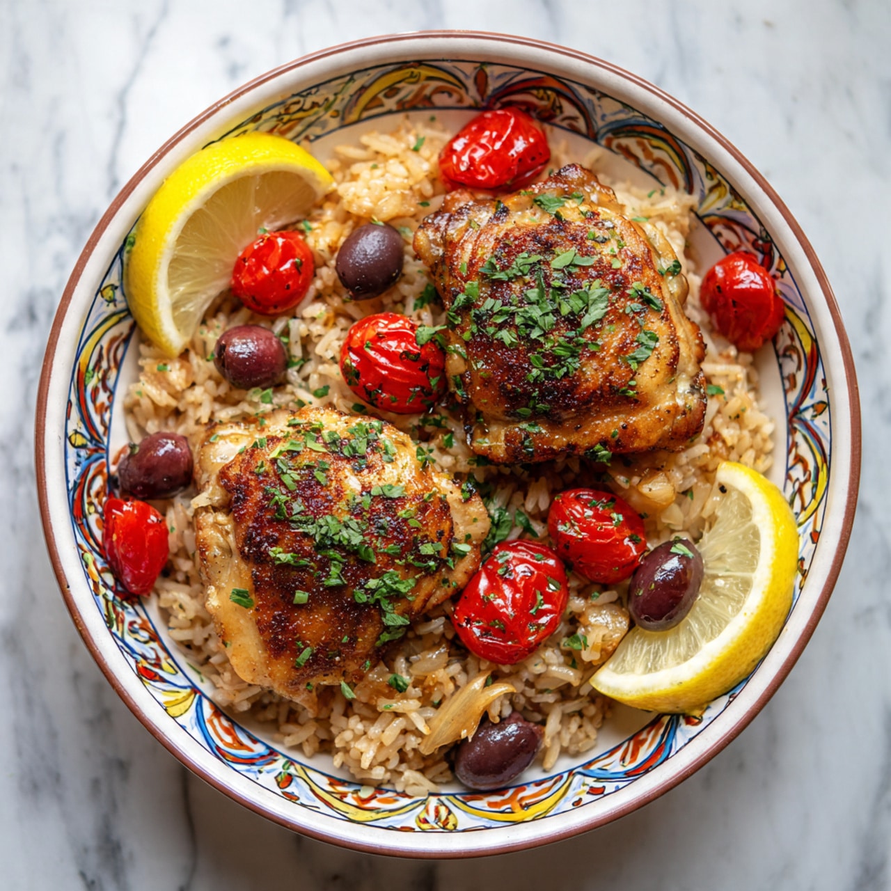 Mediterranean Chicken and Rice Bake Recipe