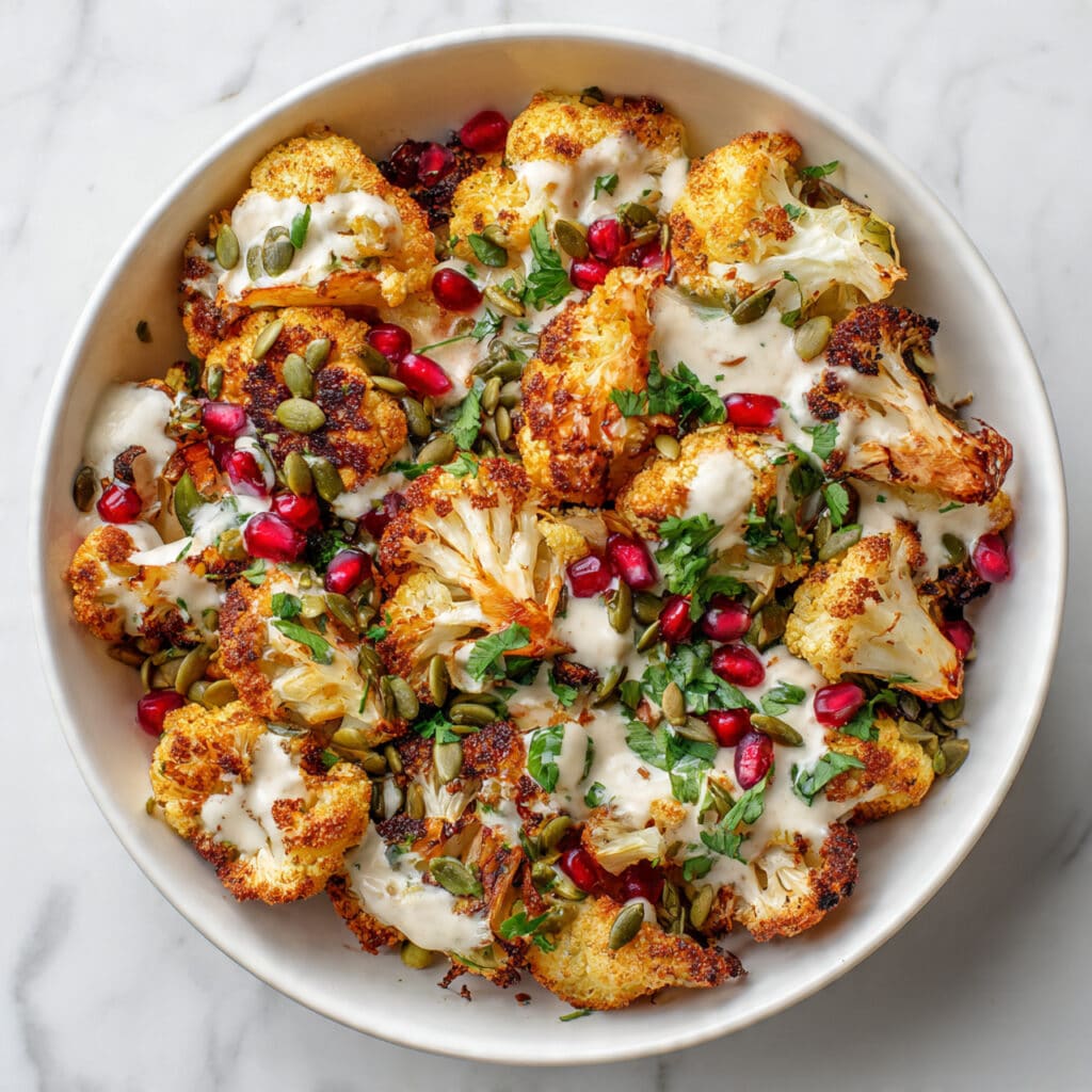Roasted Cauliflower Tahini Salad Recipe