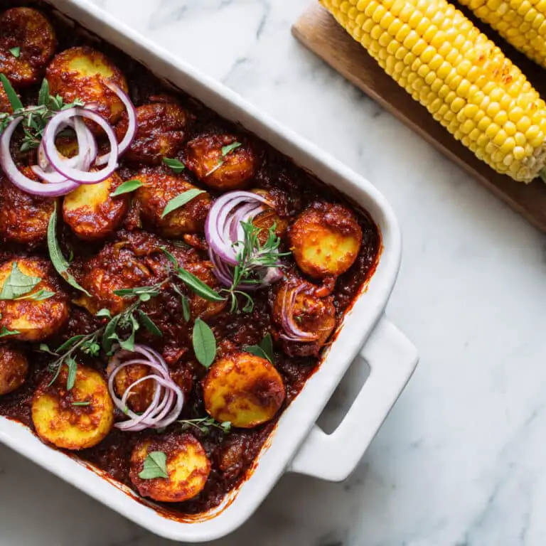 BBQ Chicken Bake with Potatoes and Melted Cheddar Recipe
