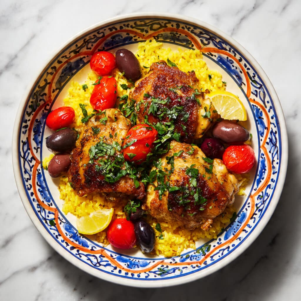 Mediterranean Chicken and Rice Bake Recipe