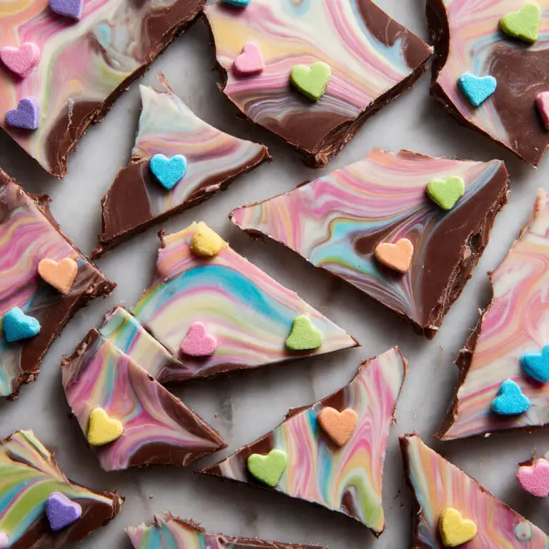 Valentine’s Day Chocolate Bark with Festive Toppings Recipe