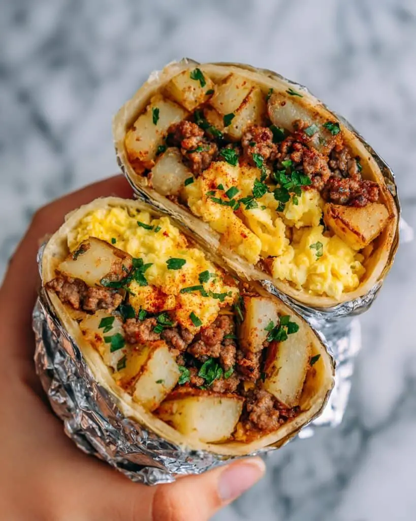 Chorizo Breakfast Burrito Recipe